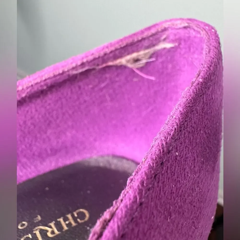Christian Siriano Purple Stud Open Toe Women’s heels Size 7.5